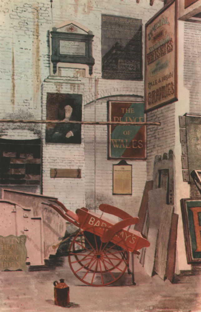 SOUTHWARK. The Signwriters' Shop, by Kenneth Rowntree 1947 old vintage print